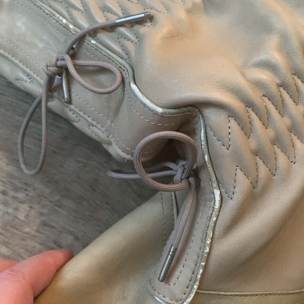 Sorel Beige Tie-up Flannel Lined Rain Boots GUC 9.5 - Picture 15 of 15